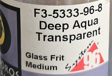 UROBOROS GLASS Deep Aqua Transparent Medium Frit Rare System 96 sample