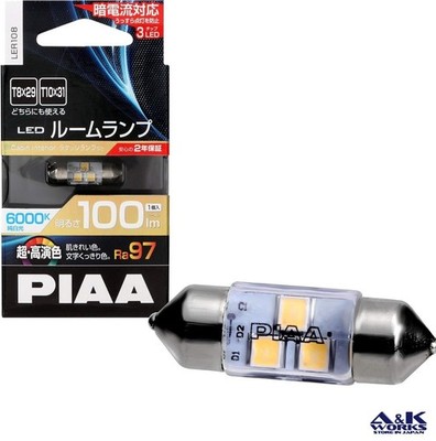 PIAA LER108 LED Raumlampe Leuchtmittel T10x31 6000K 100lm Hohe...