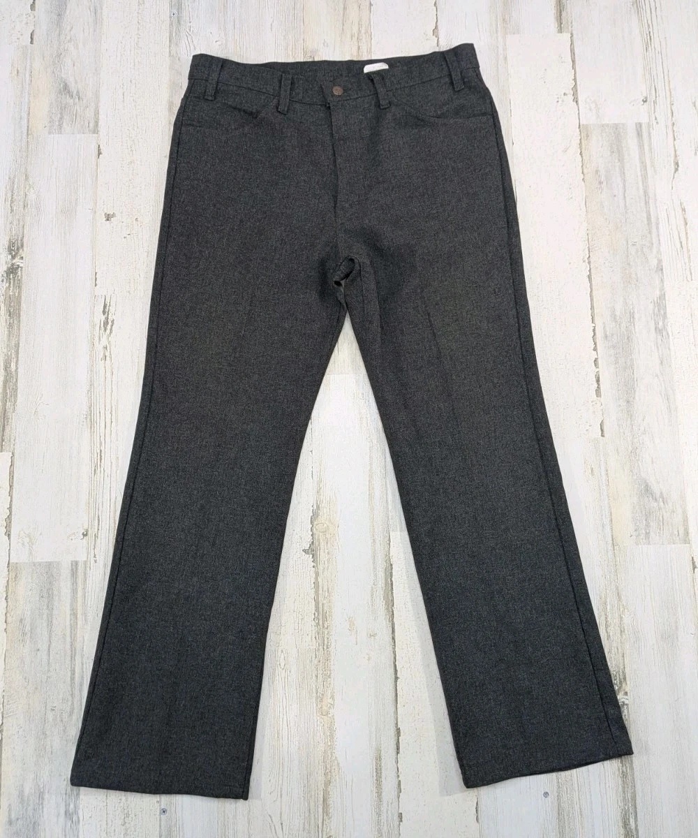 Vintage Levis Pants Mens Fits 35x29 Dark Gray 517 Bootcut USA Made (Tag 36x30)