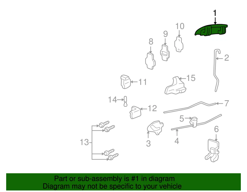 Genuine GM Handle Outside 22650704 - Image 3 of 3