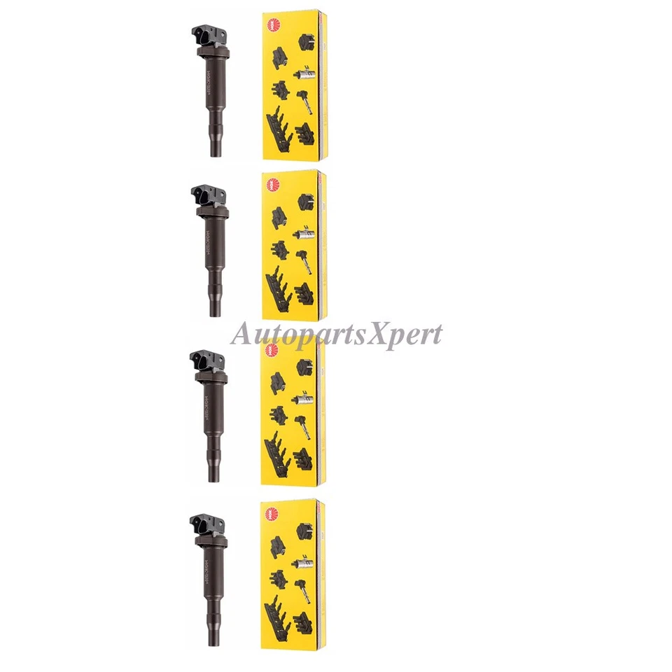 12130148594 For Mini Cooper Countryman 1.6L 2007-2016 4x OEM NGK Ignition Coils Foto 2 de 4