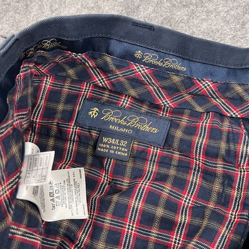 Brooks Brothers Milano Navy Blue World Flags Print Chino Pants Men's 34x30* - Picture 2 of 6