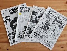 2 x Comic Mart 1974, Fantasy Domain 1972, Comic Fandom 1975 4 fanzines Marvel DC