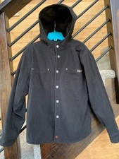 Jesse James Industrial Workwear Kids Biker Fleece Lined Hooded Jacket Sz XXL 18