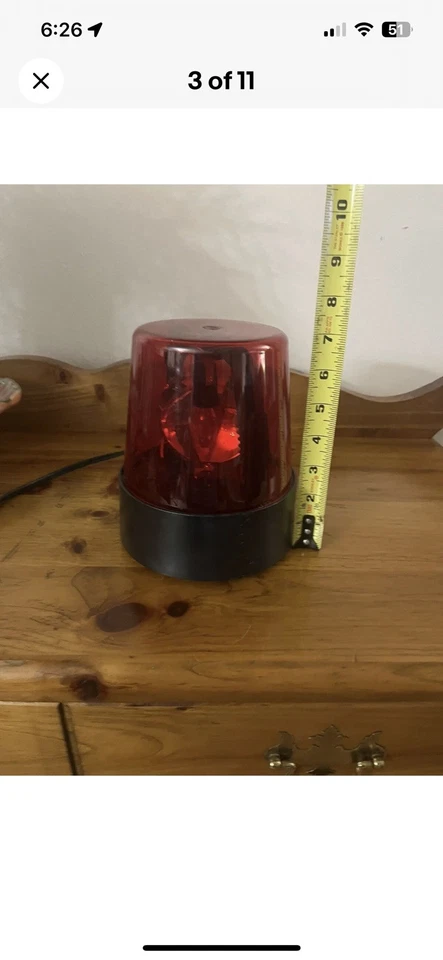 Luz Giratoria Roja Fiesta Faro Luz Cableado Multimedia Electrónica Usado Foto 3 de 4