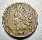 1859 INDIAN CENT  VF/XF    #2383