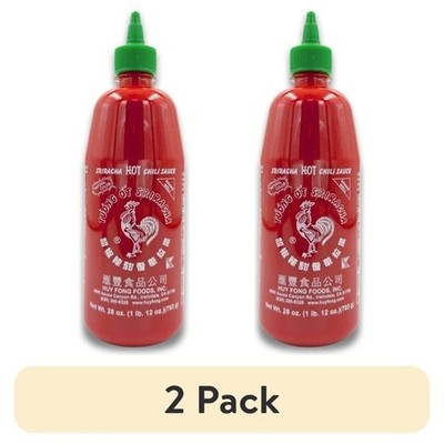 2 pack, Sriracha Hot Chili Sauce, 28oz ,793g  Bottle.
