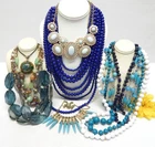 VINTAGE TO NOW FASHION/COSTUME JEWELRY NECKLACE LOT, ASSORTED TYPES & MATERIALS