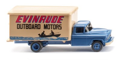 WIKING 044402 Chevrolet Task Force LKW 6503-2 ton Koffer-LKW, EVINRUDE, 1:87