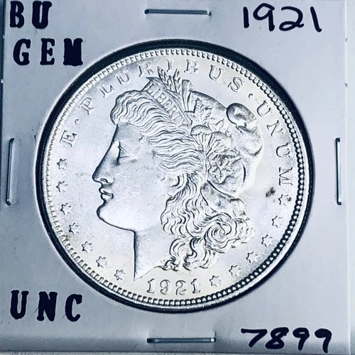 1921 BU GEM MORGAN SILVER DOLLAR UNC MS+++ U.S. MINT RARE COIN 7899