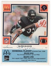 OTIS WILSON McDonalds Blue Coupon PSA/DNA Certified Auto Divisional Playoff