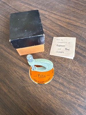 Jorgensen Pony Clamp Advertising Paperweight in original box - never used