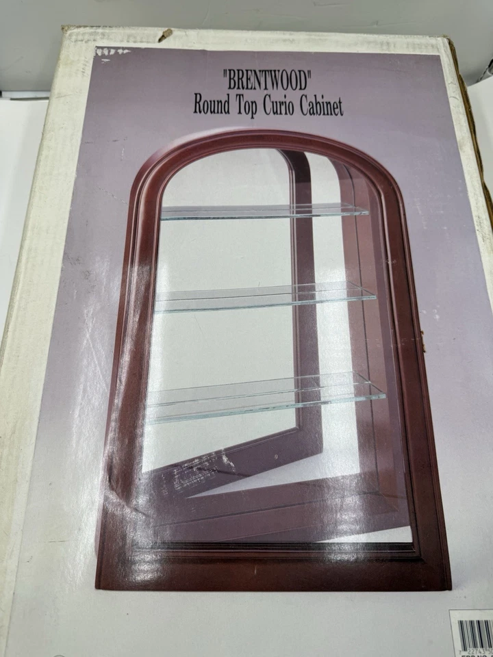 NUEVO Armario de curiosidades con tapa redonda vintage espejo decoración del hogar baño botiquín Foto 4 de 4