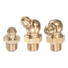Brass Straight and Angled Grease Fitting M8x1 Thread, 15Pcs