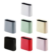 Modern Trash Bin Plastic Waste Can for Small Space Home Bathrooms and Bedroom