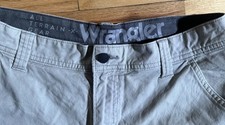 Wrangler Men's Cargo Shorts Gray Flat Front Button Zip Pockets Casual
