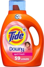 Tide plus Boost of Ultra Downy Liquid Laundry Detergent, April Fresh Scent, 84 F