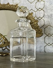 Antik Baccarat 1x Flakon Parf&uuml;m kleine Glaskaraffe Schnitt Bleikristall