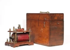 Mid-19th Century Medical Induction Coil In Original Cabinet * Beautifully Made