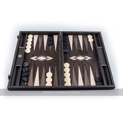 Manopoulos Luxus Ebenholz Wurzelholz 19 Zoll Backgammon Set