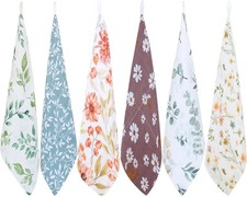 Baby Muslin Washcloths, Soft 6 Pack Baby Wash Cloths Unisex for Boys Girls, 70
