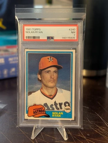 1981 Topps - Nolan Ryan #240 PSA 7. FRESH GRADE. Astros.