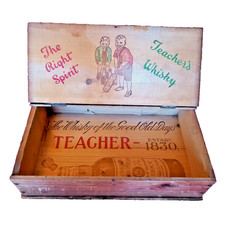 ANTIQUE 'TEACHERS SCOTCH WHISKY ADVERTISING' WOODEN SHOP DISPLAY BOX..IDEAL PROP