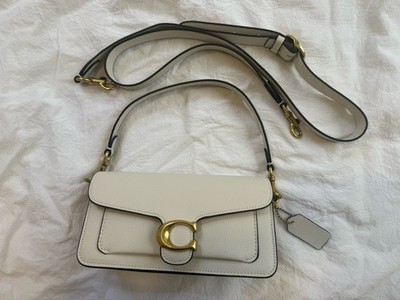 Coach Tabby 20 Women's Shoulder Bag White With Gold Hardware - Small
