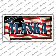 Alaska American Flag Vinyl Decal Stickers - Various Sizes