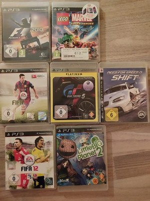 PS3 Spiele(GranTurismo5/NFS Shift/Fifa12/Fifa15/Lego Marvel/Little Big Planet 2