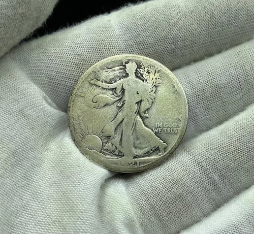 1921-S 50C Walking Liberty Half Silver Dollar San Francisco Mint Walker KEY U207