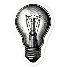 'Light Bulb' Clear Sticker Decals (DC045476)