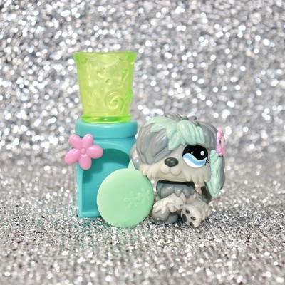 Littlest Pet Shop Authentic LPS #1513 Sheepdog Blue/Teal/Grey Single