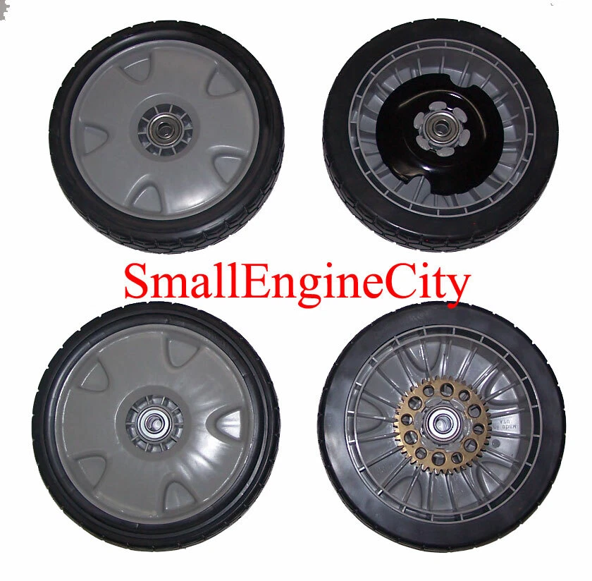 PET 12 16 Set of 4 HONDA LAWN MOWER WHEELS HRX217HMA w Front Wheel Weights