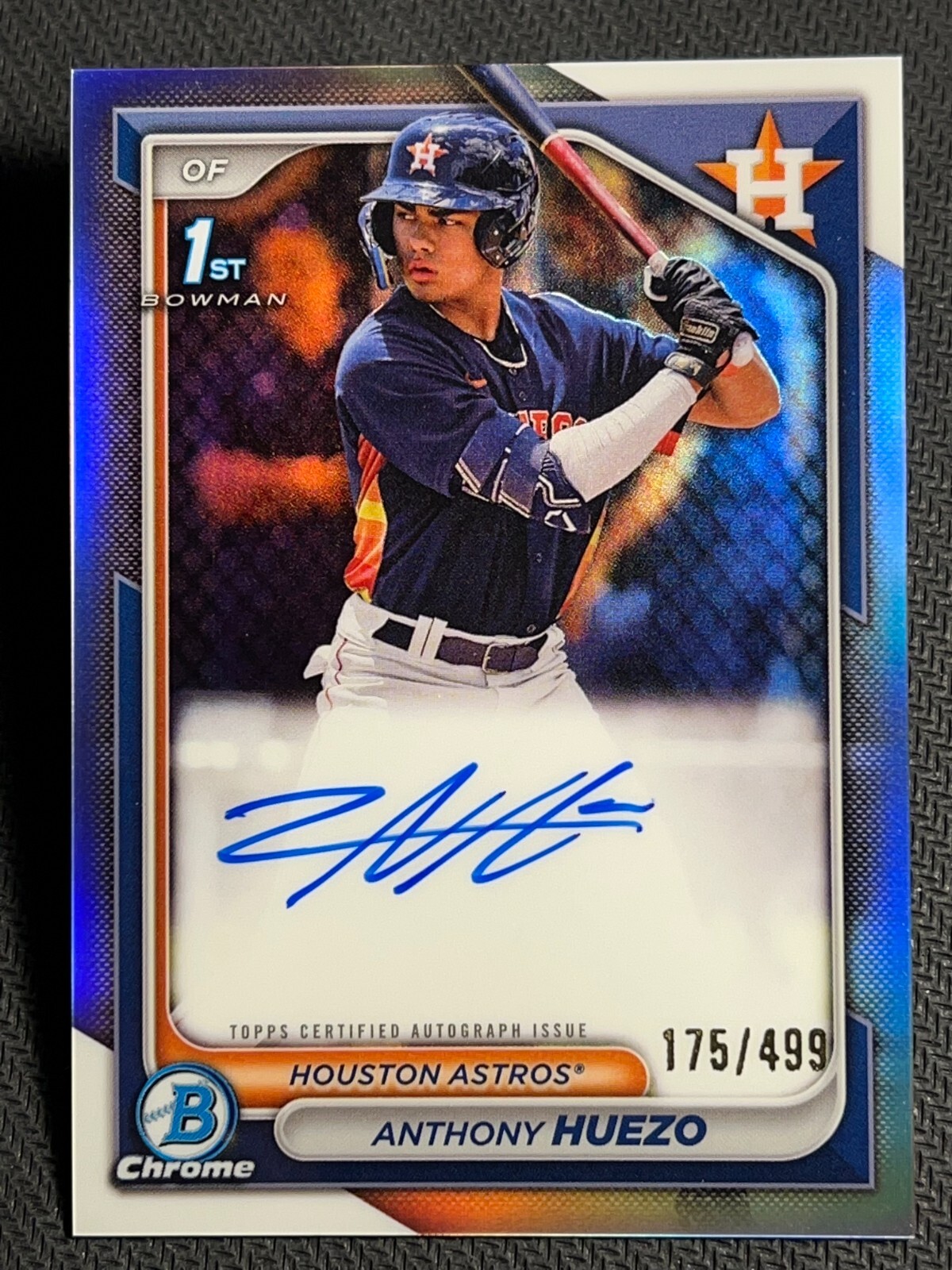 2024 Bowman Chrome 1st REFRACTOR PROSPECT ROOKIE AUTO Anthony Huezo 175/499