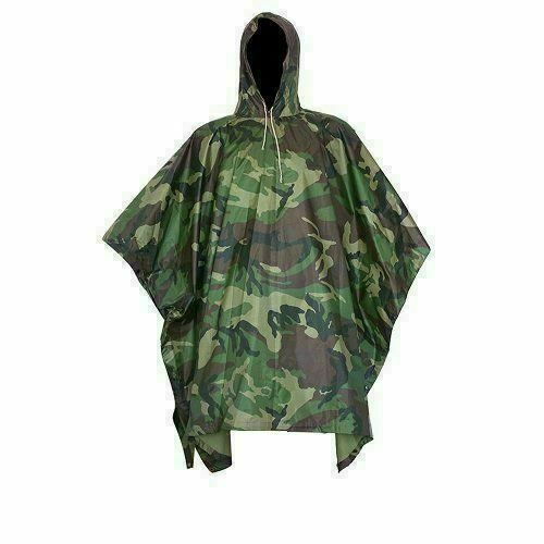 Poncho de pluie à capuche imperméable camping randonnée imperméable imperméable imperméable imperméable camouflage États-Unis - Photo 12/16