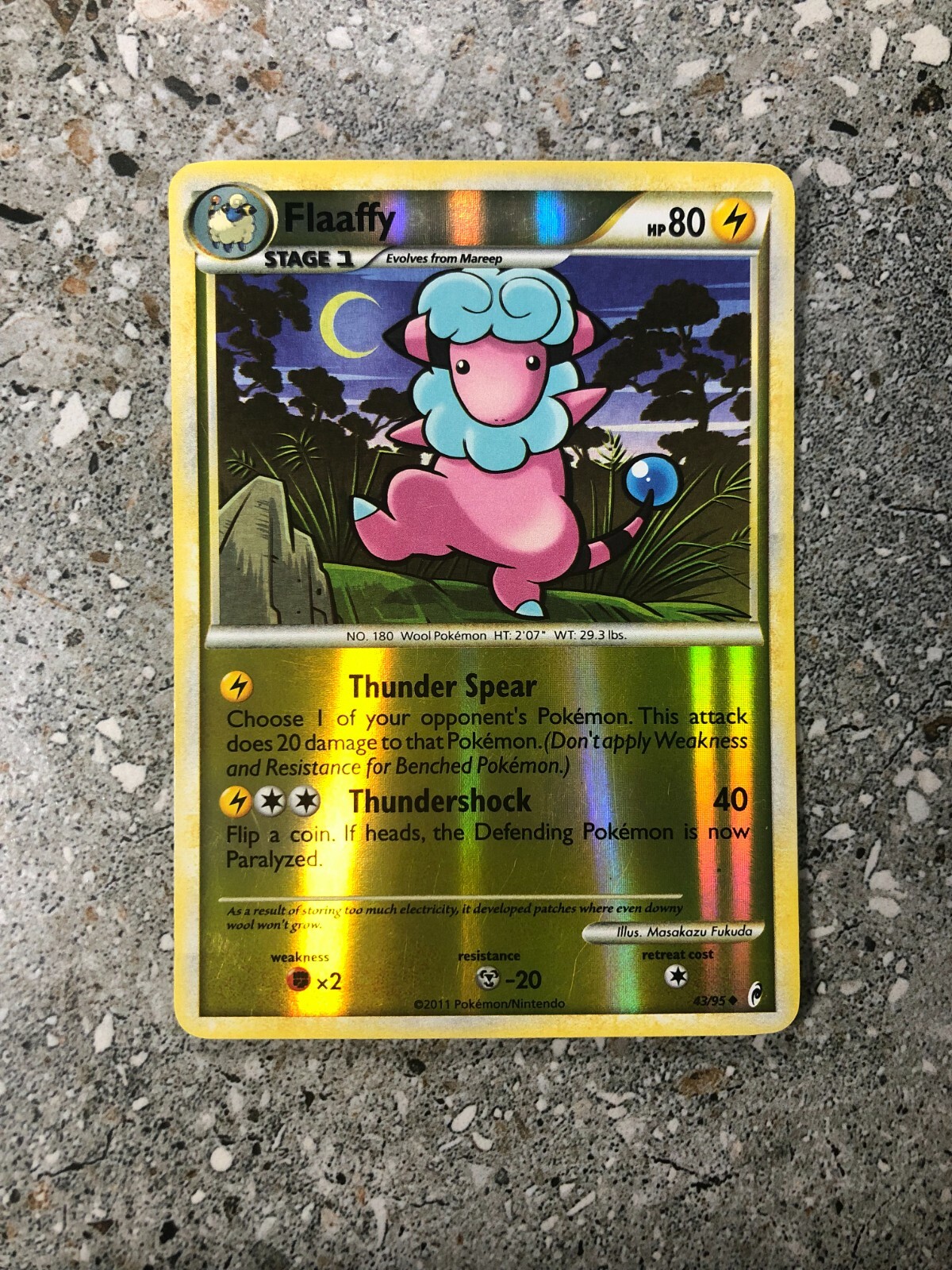 Pokemon TCG Cards Flaaffy 43/95 Call of Legends Reverse Holo LP