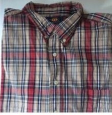Route 66 Men  s Red/Beige Plaid/Check ShortSleeve ButtonFront Shirt XL