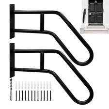 2xHandrails For Outdoor 1-3 Step 31" Wall Mount Safety Railings For Elderly Kid