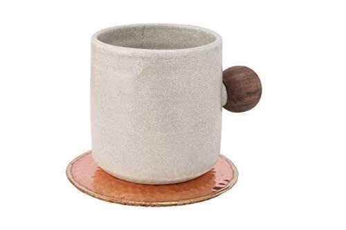 Placcato Oro Elaborato Design Sottobicchieri con Velluto Base per Tazze Set Di 4 - Immagine 2 di 4