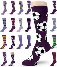 Spotlight Hosiery Shades of PURPLE Men's Groomsmen's Dress Socks Lavender, Lila