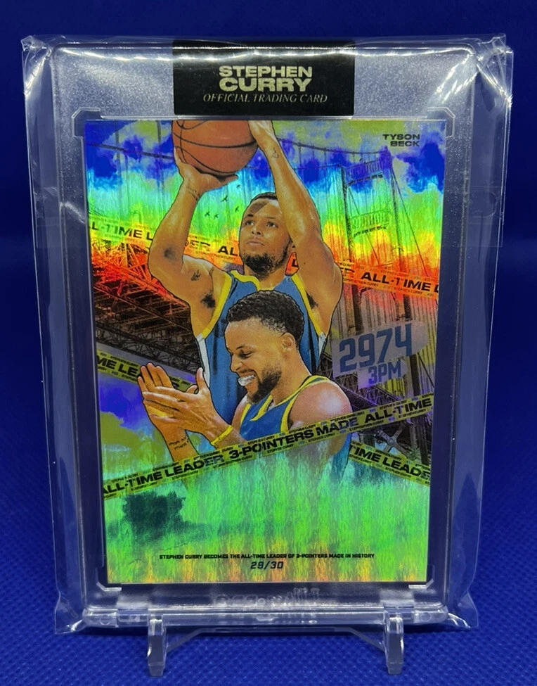 Stephen Curry x Tyson Beck - 3PT Record Moment Card - AP Rainbow Foil -  #29/30