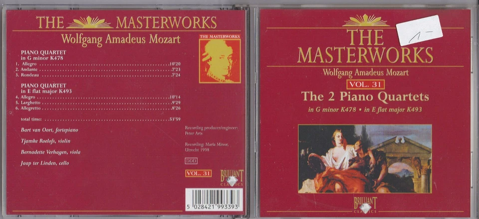 The Masterworks Vol.31  - Mozart „The 2 Piano Quartets (6 Track CD)