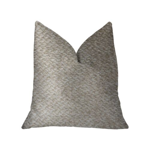 Plutus Crme Brulee Beige Luxury Throw Pillow - Double sided16