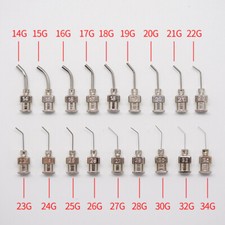 12pcs 45° Vorgebogene Spender Nadeln Absätze Edelstahl Kleber Blunt Spitze DIY