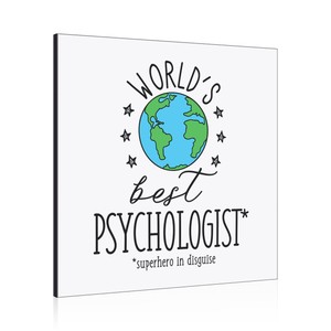 World S Best Psychologist Wall Art Panel Frame Funny Favourite Psychology Ebay