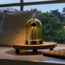 Tubicen Battery Powered Table Lamp, Cordless Bedside Nightstand Lamp for Tables