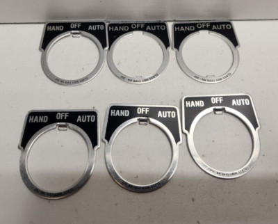 LOT OF 6 NEW NO BOX! SQUARE D HAND-OFF-AUTO LEGEND PLATES 9001-KN-260