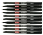 10 x EXTRA FINE TIP Permanent Marker Pens BLACK CD / DVD Pens Colour Color