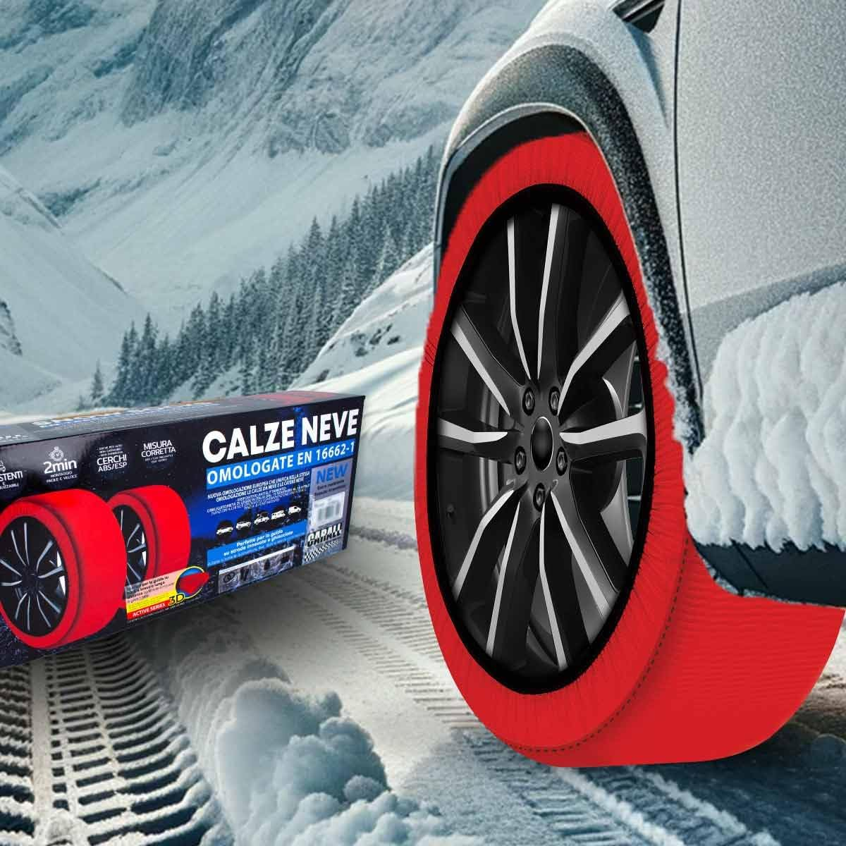 Calze Da Neve Speed OMOLOGATE EN 16662-1 - Per Pneumatici 175/65 R15, Alternative Alle Catene